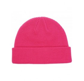 Skullies & Beanies Classic Men's Warm Winter Hats Acrylic Knit Cuff Beanie Cap Daily Beanie Hat - Hot Pink - CD18ZTUYWNW $11.40