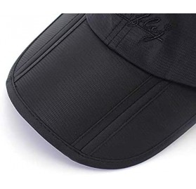 Baseball Caps Waterproof Quick Drying Baseball Foldable Outdoor - Black - C618R5W6ZC4 $11.84