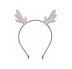 Headbands Christmas Headband Glitter Antlers Cat Ears Holiday Cosplay Party Costume - Champagne - Antlers - CR12O3H5214 $8.51