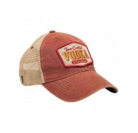 Baseball Caps Vodka is Awesome Mesh Trucker Hat - Cardinal Hat (Red w/Gold) - CF11MW1TVLB $20.99