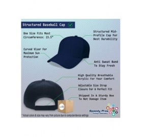 Baseball Caps Custom Baseball Cap Lightning Bolt Embroidery Acrylic Dad Hats for Men & Women - Navy - CK18SDKSY3I $17.34