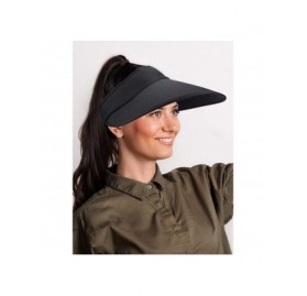 Sun Hats 2 Pieces Sun Visor Hats Wide Brim Visor Hats Adjustable Large Brim Summer Beach Caps for Women - Color Set 1 - CG18R...