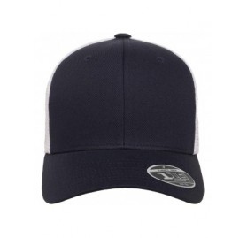 Baseball Caps Flexfit Men's 110 Mesh Cap - Navy/White - CI18T9Q2SEN $11.91
