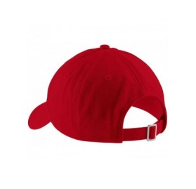Baseball Caps Good Vibes Only Embroidered 100% Cotton Adjustable Cap - Red - C712IZKKJSL $13.72