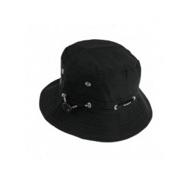 Sun Hats Womens Summer Sun Hat Roll Up Floppy Packable Beach Cap Travel Fishig Bucket Hat - Black - CJ12EK4QBLF $11.96