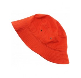 Bucket Hats Summer 100% Cotton Stone Washed Packable Outdoor Activities Fishing Bucket Hat. - Orange - C5195U5NM6O $12.94