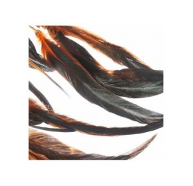 Headbands Boho Headdress Feather Headband Accessories - Orange + Black - CL18M50HSEY $13.10